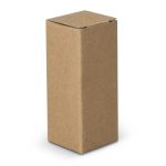 A brown cardboard box with no visible branding, featuring a simple rectangular design.