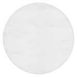 A round, full-colour beach towel in a vibrant design with an included logo. Primarily white with colourful accents.