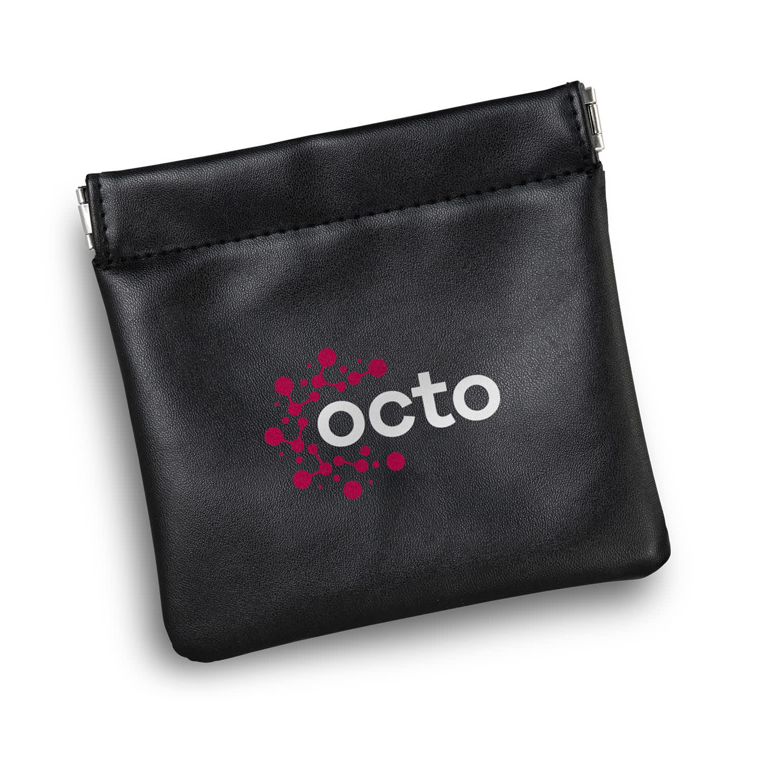 A black pouch with a zip closure, featuring a logo on the front. Suitable for tech and accessories. Blakely Tech & Accessory Pouch - Image 1