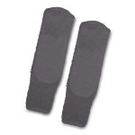 Fluffy grip socks in grey with textured soles for enhanced grip. The socks feature a soft, fuzzy design.