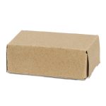 A rectangular brown cardboard box with flaps, suitable for packaging or storage.