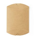 A brown kraft paper gift box with rounded edges and a secure closure. Designed for packaging items.