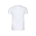 A white adult V-neck T-shirt with a plain back and no visible logos.