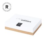 A white and brown box with a minimalistic design, featuring the words "Limited Edition" and a logo.