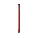 A red stylus pen with a black tip and a silver band. It features a simple, sleek design.