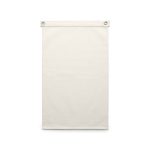 A canvas flag in cream colour, featuring eyelets at the top for hanging. Plain design with no additional graphics.