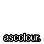 A black logo sticker on a white background, featuring a bold lowercase text design.