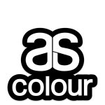 A black and white logo featuring the text "as colour" in a bold, modern font.