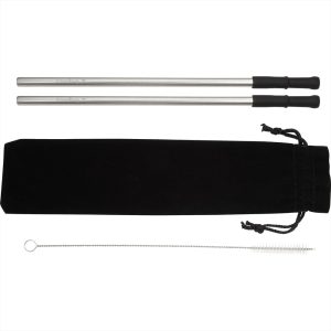 Reusable Stainless Steel Straw Set w/ Brush