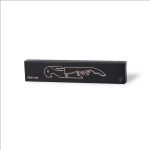 A sleek black box featuring a corkscrew opener graphic, with a logo visible on the packaging.