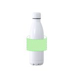 A drink bottle in sleek white, featuring a branding area for custom designs. Insulated for temperature retention.