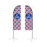 Small(65.3*200cm) Straight Feather Banners 9ft
