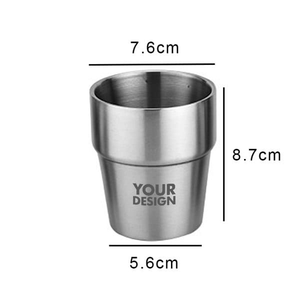 8.8 oz. Stackable Double Wall Stainless Steel Cup 8.8 oz. Stackable Double Wall Stainless Steel Cup