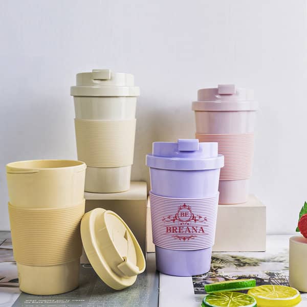 14 oz. Biodegradable Plastic Travel Coffee Cup 14 oz. Biodegradable Plastic Travel Coffee Cup