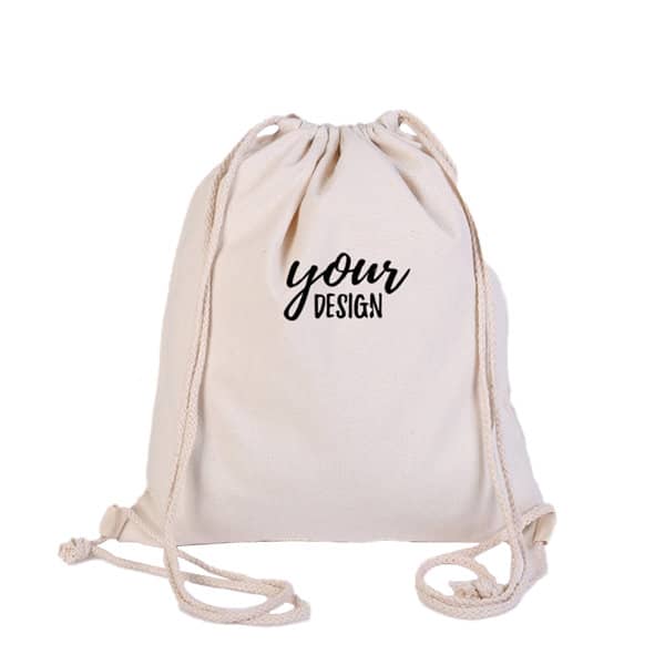 Cotton Canvas Drawstring Backpack Cotton Canvas Drawstring Backpack
