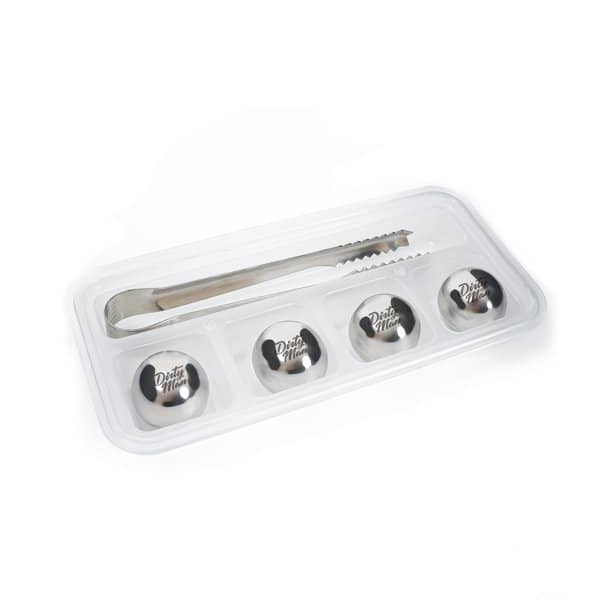 4Pcs Set Stainless Steel Ice Stone With Tong 4Pcs Set Stainless Steel Ice Stone With Tong