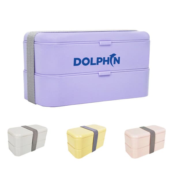 Double Layer PLA Lunch Box With Compartment Double Layer PLA Lunch Box With Compartment