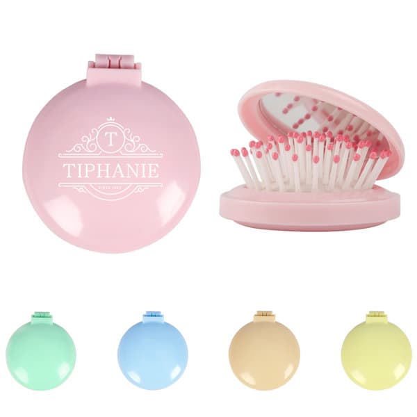 Plastic Folding Massage Comb With Mirror Plastic Folding Massage Comb With Mirror