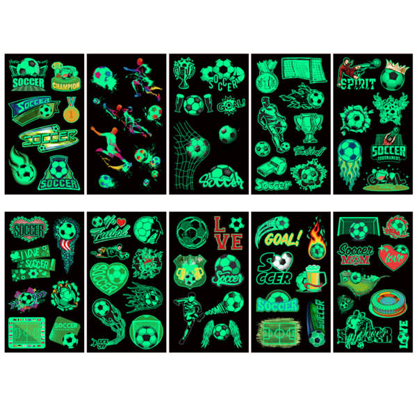Football Glow Temporary Tattoo Sticker Football Glow Temporary Tattoo Sticker