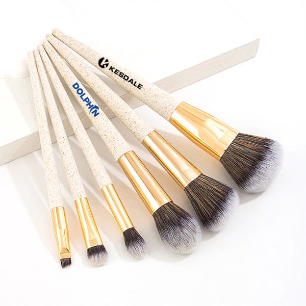 6 Pcs Biodegradable Wheat Straw Makeup Brush Set 6 Pcs Biodegradable Wheat Straw Makeup Brush Set