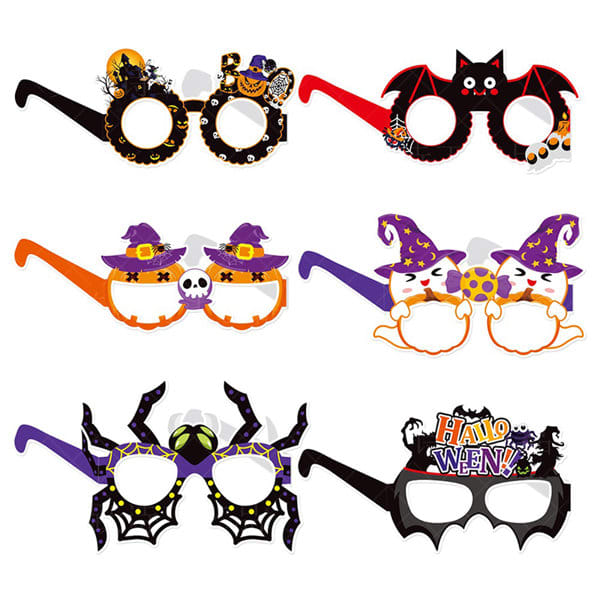 6 Pcs Halloween Decorative Paper Eyeglasses 6 Pcs Halloween Decorative Paper Eyeglasses
