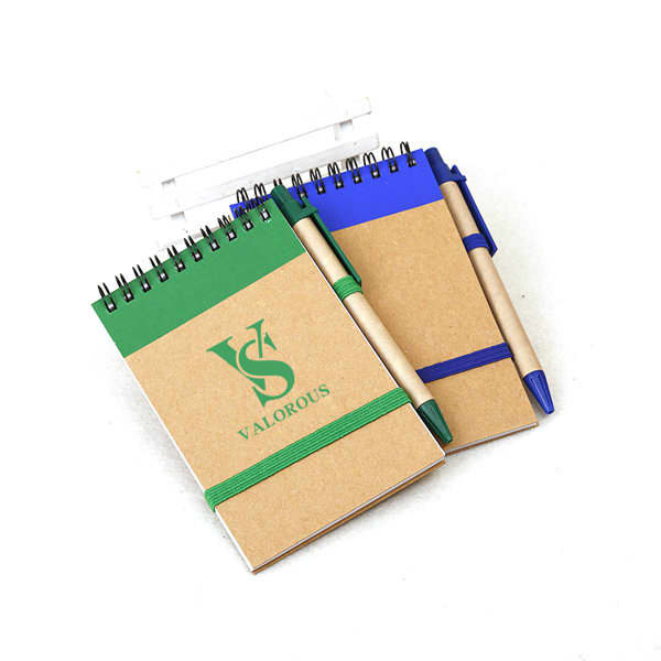 Kraft Paper Spiral Notebook With Pen Kraft Paper Spiral Notebook With Pen
