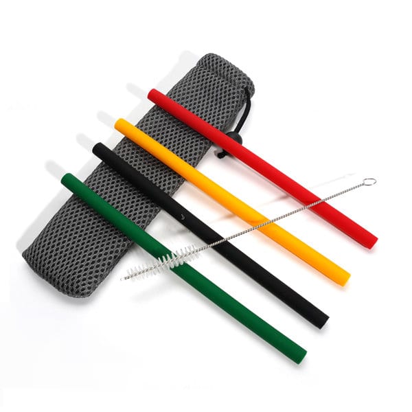 Promotional Silicone Straw Set With Pouch Promotional Silicone Straw Set With Pouch