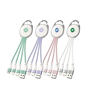 Macarons 3 in 1 Charging Cable with Keyring