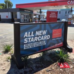 Signage Barrier 2m Double Sided