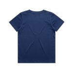 A navy blue Kids Staple Tee with a simple design and a brand logo on the back.