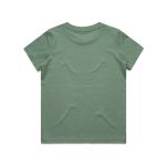 A kids' staple tee in a soft green colour, featuring a plain back design. It has a simple, comfortable cut.