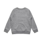 A grey jumper with a crew neck and ribbed cuffs. The design features a plain back with no visible branding.