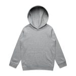 A grey hoodie with a front pocket and a large hood, featuring a soft texture and long sleeves.