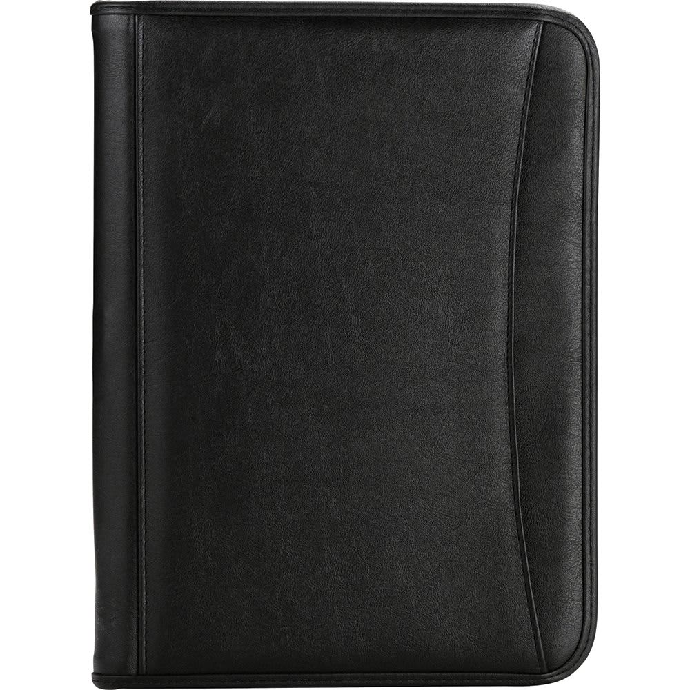 A black portfolio with a smooth leather-like finish and a branded logo on the front. The Presidential Portfolio - Image 1
