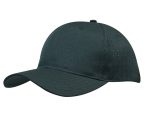 A dark green cap featuring breathable poly twill fabric with circle perforations and a curved brim.