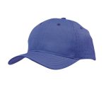 A purple cap featuring breathable poly twill fabric with circle perforations and a logo on the side.