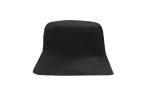 A black breathable poly twill bucket hat with a wide brim and no visible logos.