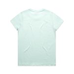 A light mint green T-shirt with a plain back and no visible designs or logos.