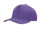 A purple breathable poly twill cap with a curved brim and multiple ventilation holes. It features a logo.