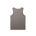 A faded organic rib tank in muted grey, featuring a simple back design and no visible logos.