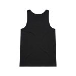 A black singlet featuring a smooth back design and minimal branding. Suitable for casual wear.