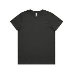 A black t-shirt featuring a simple design and a label at the neckline. It has a crew neck and short sleeves.