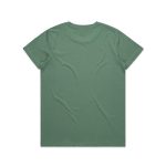 A green unisex T-shirt with a simple design and a logo on the back.