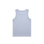A light blue organic rib tank top with a simple design and no visible logos.