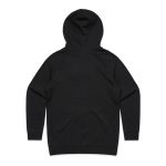 A black hoodie featuring a hood and long sleeves, with a simple, unembellished design.