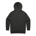 A black hoodie featuring a spacious hood and long sleeves, with a simple design and no visible branding.