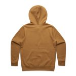 A hooded jumper in a rich tan colour with a simple design and no visible logos or branding.
