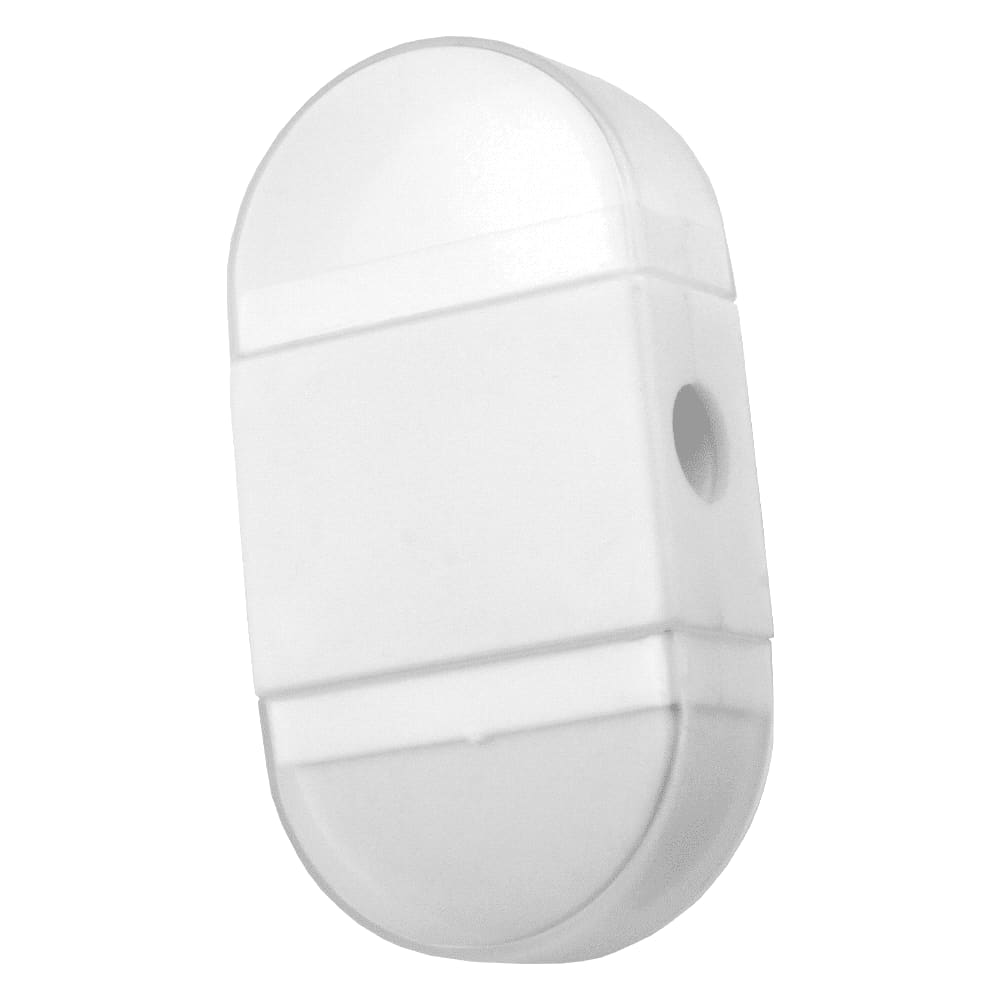 A white pencil sharpener with eraser, featuring a rounded design and a small hole for pencil insertion. Pencil Sharpener w/ Eraser - Image 1