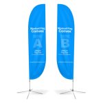 Large(80.5*400cm) Convex Feather Banners 15ft