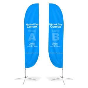 Large(80.5*400cm) Convex Feather Banners 15ft
